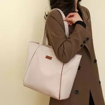 Сумка большой вместимости Женская сумка через плечо Нейлоновая большая сумка бежевый