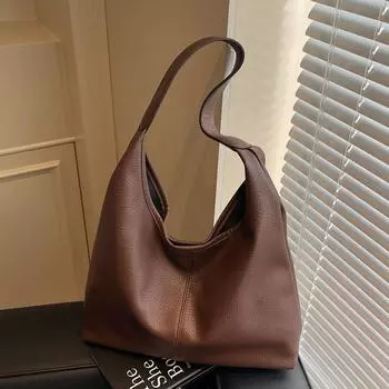 Сумка большой вместимости, женская сумка, высококачественная сумка из мягкой кожи через плечо, сумка-тоут для матери и ребенка коричневый