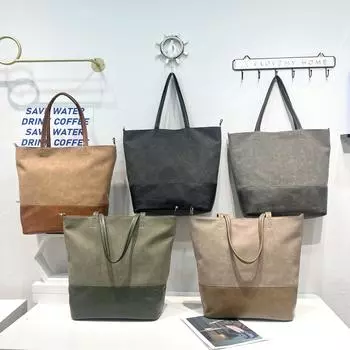 Сумка большой вместимости Женская винтажная большая сумка-тоут 45*18*38