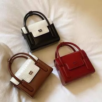 Сумка Brownie Box Маленькая квадратная сумка женская Niche Commuter Handbag одно плечо сумка через плечо коричневый