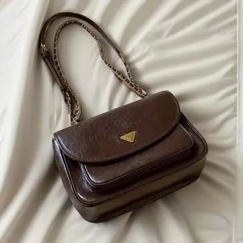 Сумка Cambridge mailman с эффектом памяти, ретро-сумка в британском стиле, женская сумка-мессенджер на плечо для поездок на работу темно-коричневого