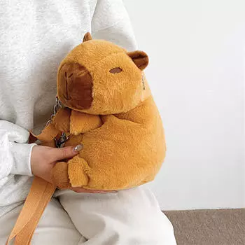 Сумка Capybara мягкая практичная модная легкая милая плюшевая для взрослых детей