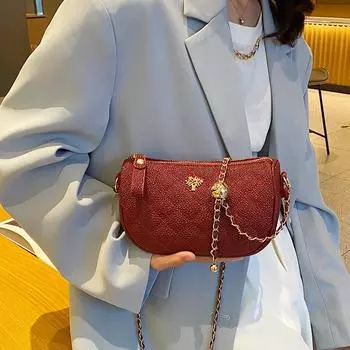 Сумка Caviar Small Square Bag, женская сумка-ниша с модным и высококачественным дизайном, стильная сумка через плечо с цепочкой чёрный