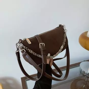 Сумка-цепочка Модная сумка через плечо в стиле ретро, маленькая квадратная сумка через плечо красный