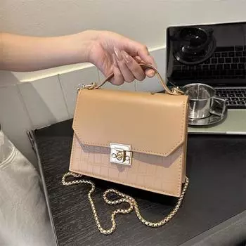 Сумка-цепочка, повседневная сумка через плечо для поездок на работу, летняя новая сумка 2024 года, женская модная простая сумка-мессенджер белый