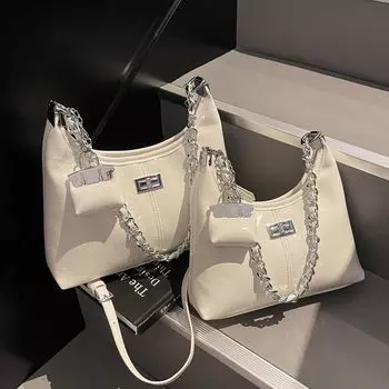 Сумка-цепочка с вышитыми ромбами, женская, весенняя, популярная, сумка-мессенджер, универсальная, через плечо, подмышечная сумка