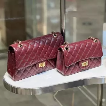 Сумка-цепочка Xiaoxiangfeng, женская, верхний слой, сумка-сетка из коровьей кожи, высококачественная и универсальная сумка через плечо на одно плечо 20x12x6cm чёрный