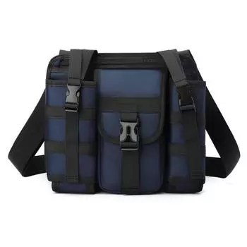 Сумка-чайник для путешествий большой вместимости, мужская сумка через плечо, спортивная наплечная сумка для активного отдыха темно-синий