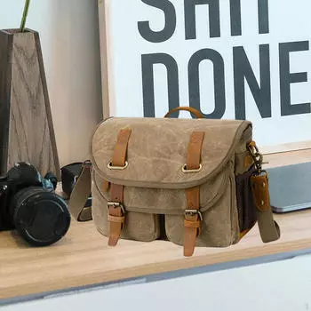 Сумка-чехол для камеры,сумка для зеркальных фотокамер с несколькими карманами,водонепроницаемая,одиночная Khaki