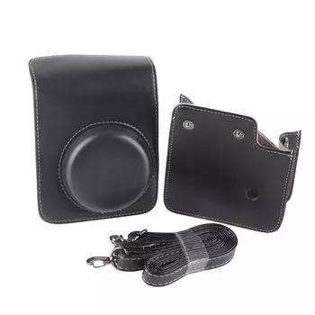 Сумка-чехол для мини-камеры из искусственной кожи с регулируемым плечевым ремнем для камеры Instax Mini 40, черная чёрный