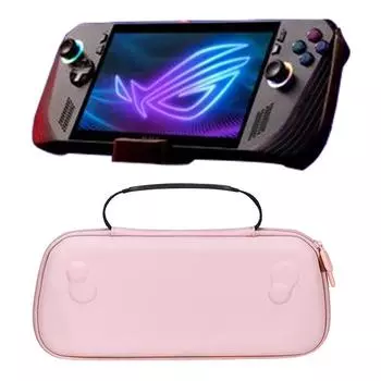 Сумка-чехол для переноски, противоударный защитный дорожный чехол из искусственной кожи с застежкой-молнией для портативной игровой консоли Rog Ally X темно-синий