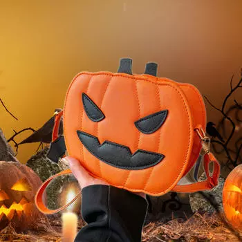 Сумка-чехол на плечо с тыквой на Хэллоуин, симпатичная сумочка для шопинга и поездок на работу
