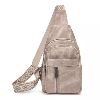 Сумка через границу для женщин, новинка 2024 года, нагрудная сумка, повседневная сумка на одно плечо из искусственной кожи в стиле ретро, спортивная сумка через плечо для велоспорта, поясная сумка