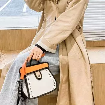 Сумка через плечо 2D мультфильм японский стиль большой емкости цепь один ремень матч синий