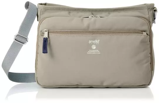 Сумка через плечо A5 CABIN GTM0452 серо-бежевого цвета [Anello Grande], легкая, водоотталкивающая,