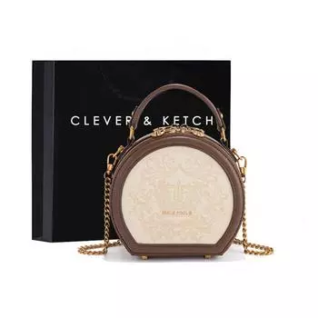 Сумка через плечо Advanced sense, маленькая круглая сумка, портативная сумка на цепочке, женская сумка через плечо, длина 18,5 см, ширина 9 см, высота 17 см хаки