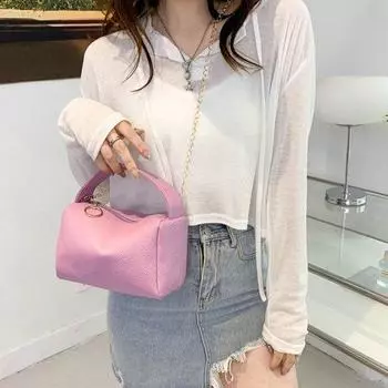 Сумка через плечо, экономящая место, большая вместимость, застежка-молния, переносная ручка, съемный плечевой ремень фиолетовый