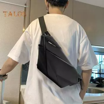 Сумка через плечо Anti Theft из ткани Оксфорд, водонепроницаемая дорожная сумка с регулируемым ремешком для путешествий, спорта, работы, городских исследователей чёрный