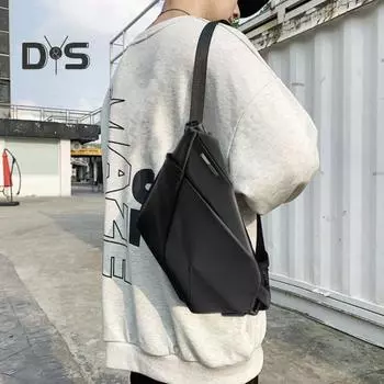 Сумка через плечо Anti Theft из ткани Оксфорд, водонепроницаемая дорожная сумка с регулируемым ремешком для путешествий, спорта, работы, городских исследователей чёрный