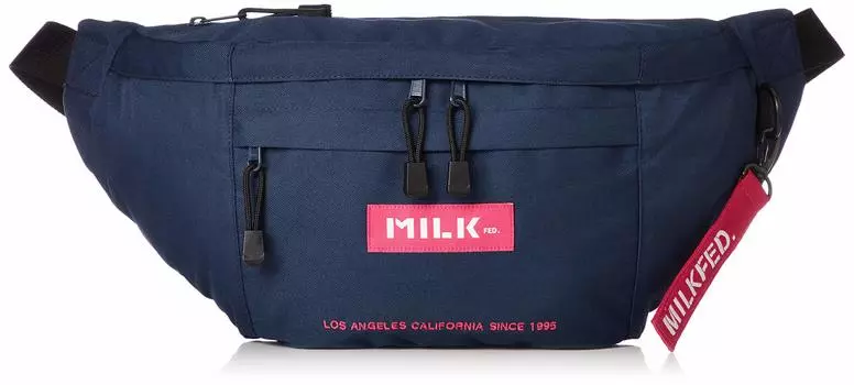 Сумка через плечо BAR Under Logo Big FANNYPACK MILKFED 03194077 Темно-синяя [Milkfed] и женская