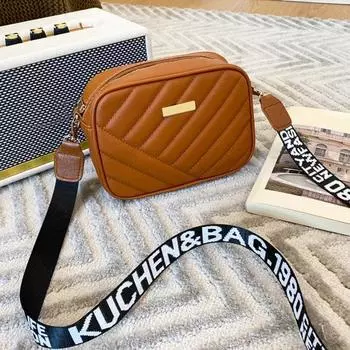 Сумка через плечо Большая вместимость Застежка-молния Модный минималистичный Широкая тесьма Хранение косметики розовый