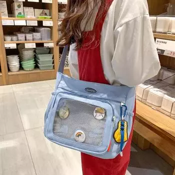 Сумка через плечо большой емкости, женская сумка через плечо, сумка-мессенджер для студенческого класса белый