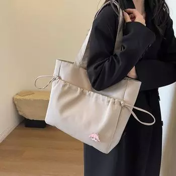 Сумка через плечо большой емкости, женская сумка, портативная большая сумка чёрный