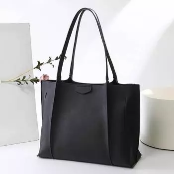 Сумка через плечо большой вместимости для женщин чёрный