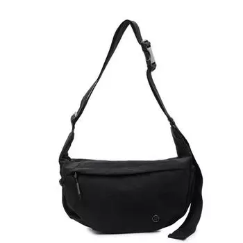 Сумка через плечо большой вместимости Женская сумка кроссбоди Спортивная сумка-пельмень чёрный