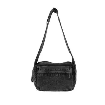 Сумка через плечо большой вместимости Женская джинсовая сумка кроссбоди чёрный