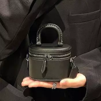 Сумка через плечо, черная, однотонная, сумка для одежды, мини-сумка для помады, детская чёрный