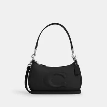 Сумка через плечо Coach Teri серебристо-черная