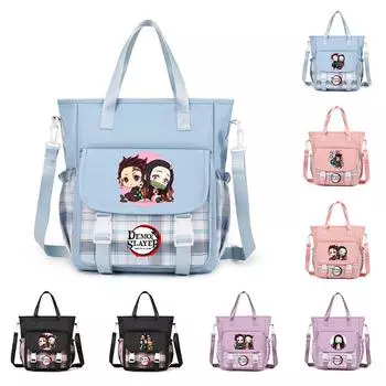 Сумка через плечо Demon Slayer, сумка через плечо, школьная сумка для подростков, девочек, мальчиков, школьная сумка для мужчин и женщин, дорожная сумка для отдыха, рюкзак