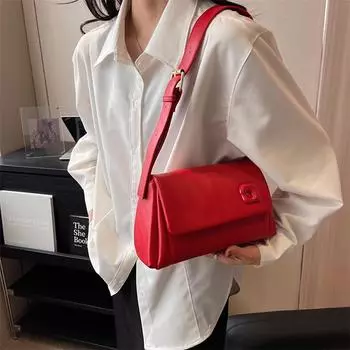 Сумка через плечо Design Sense большой емкости, корейская портативная однотонная летняя популярная сумка через подмышку, женская сумка высокого качества через плечо