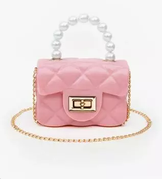 Сумка через плечо, детская сумка из жемчуга румяный розовый