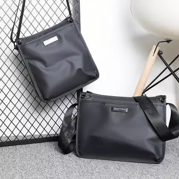 Сумка через плечо для деловых поездок на короткие расстояния, сумка для мобильного телефона, большая вместимость, мужская деловая сумка через плечо Horizontal Style чёрный