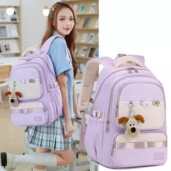 Сумка через плечо для девочек большой емкости Campus Backpacks JW9749(34*24*47 СМ) чёрный