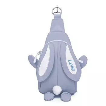 Сумка через плечо для девочек-подростков, милый рюкзак с изображением кролика из аниме, холщовые сумки через плечо, большая вместимость, регулируемый съемный ремень чёрный