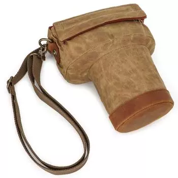 Сумка через плечо для фотоаппарата Холстовая сумка для фотографий хаки