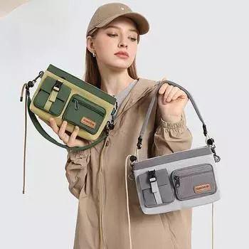 Сумка через плечо для мальчиков, маленькая сумка для тела, мужская сумка для поездок на работу, повседневная маленькая квадратная сумка для девочек, сумка через плечо серый