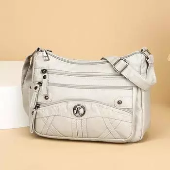 Сумка через плечо для мамы, большая вместимость, женская сумка среднего возраста чёрный