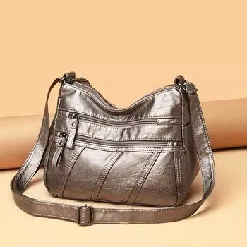 Сумка через плечо для мамы, новая, мягкая, стираная, женская, маленькая сумка, универсальная сумка через плечо 26*12*19cm фиолетовый