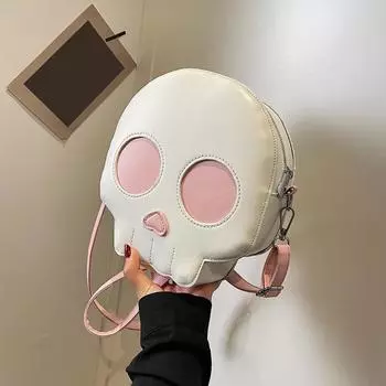 Сумка через плечо для мобильного телефона с черепом на Хэллоуин, новинка, кожаная сумка для конфет, универсальная, милая, женская, мультяшная, маленькая, через плечо