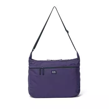Сумка через плечо для мужчин и для хранения формата А4 большая и маленькая фиолетовая [BEAMS DESIGN] женская, унисекс, полиэстер, легкая, размер, вместимость, практичная, карманы, фиолетовый
