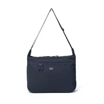 Сумка через плечо для мужчин и для хранения формата А4 большая и маленькая черная [BEAMS DESIGN] женская, унисекс, полиэстер, легкая, размер, вместимость, практичная, карманы,