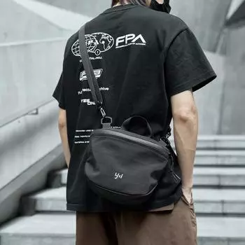 Сумка через плечо для мужчин, повседневная, легкая, сумка-мессенджер для поездок на работу, сумка-рюкзак для инструментов, сумка-рюкзак с косой застежкой чёрный