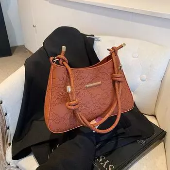 Сумка через плечо для путешествий, модная, зимняя, универсальная, в иностранном стиле, маленькая квадратная сумка коричневый