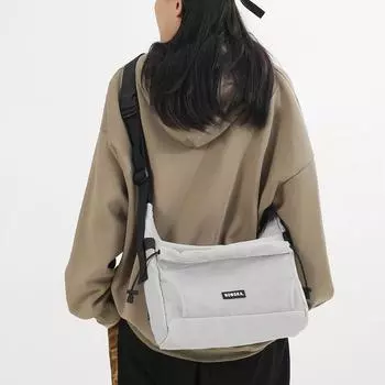 Сумка через плечо для студенток, японский инструментальный ветровой рюкзак, большая вместимость, универсальный функциональный рюкзак через плечо, повседневная сумка через плечо серый