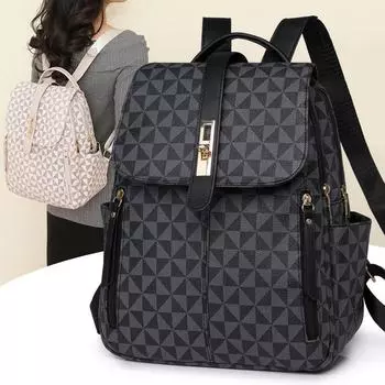 Сумка через плечо для женщин 2024 года, новый ретро-повседневный винтажный цветочный рюкзак большой емкости с напечатанным модным трендом, большая сумка