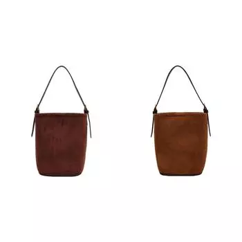 Сумка через плечо для женщин и мужчин, сумка-ведро с регулируемым ремнем (Коричневый сахар коричневый)
